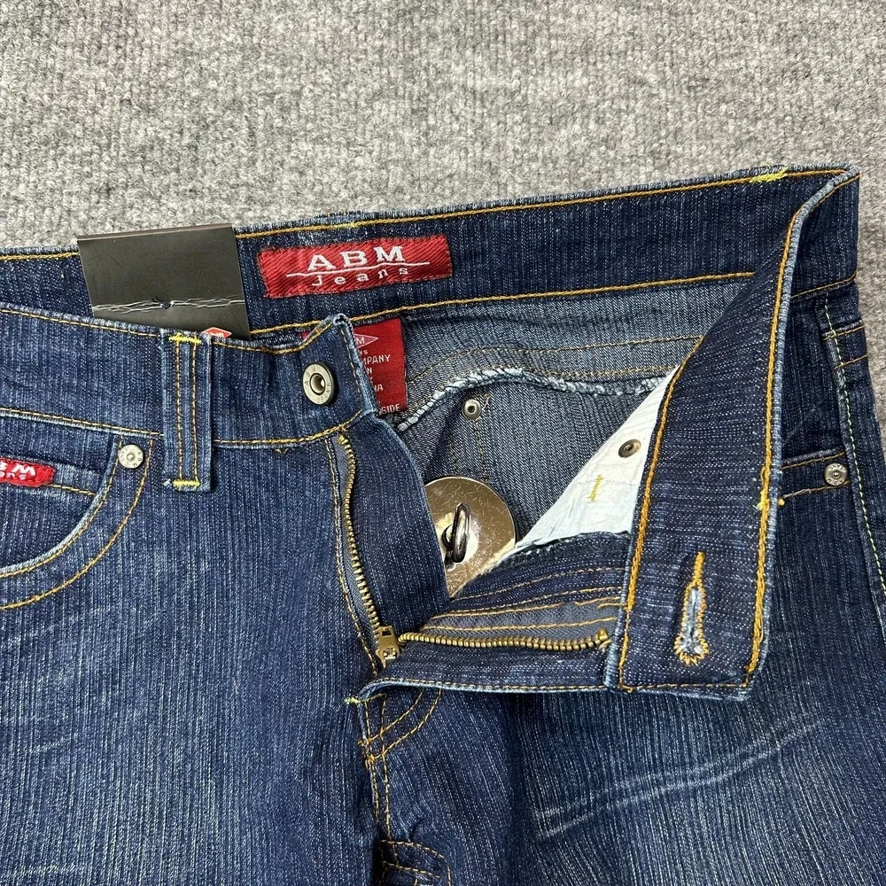 ABM Flare Jeans Women's Blue Denim Stretch Pockets‎ Zip Fly Classic NWT - 31X31